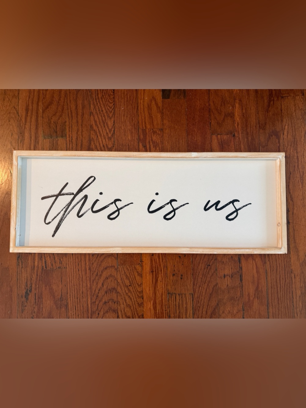 Hearth & Hand Black Script 'This Is Us' Wall Sign on White